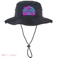 Tropical Vaporwave Hawaiian Palm Tree Hawaii Beach Edm  Bucket Hat thumb 0