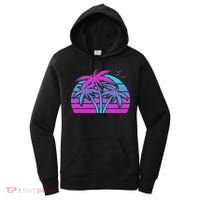 Tropical Vaporwave Hawaiian Palm Tree Hawaii Beach Edm  Women's Hoodie thumb 0