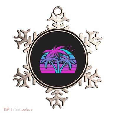 Tropical Vaporwave Hawaiian Palm Tree Hawaii Beach Edm  Ornament