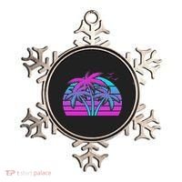 Tropical Vaporwave Hawaiian Palm Tree Hawaii Beach Edm  Ornament thumb 0