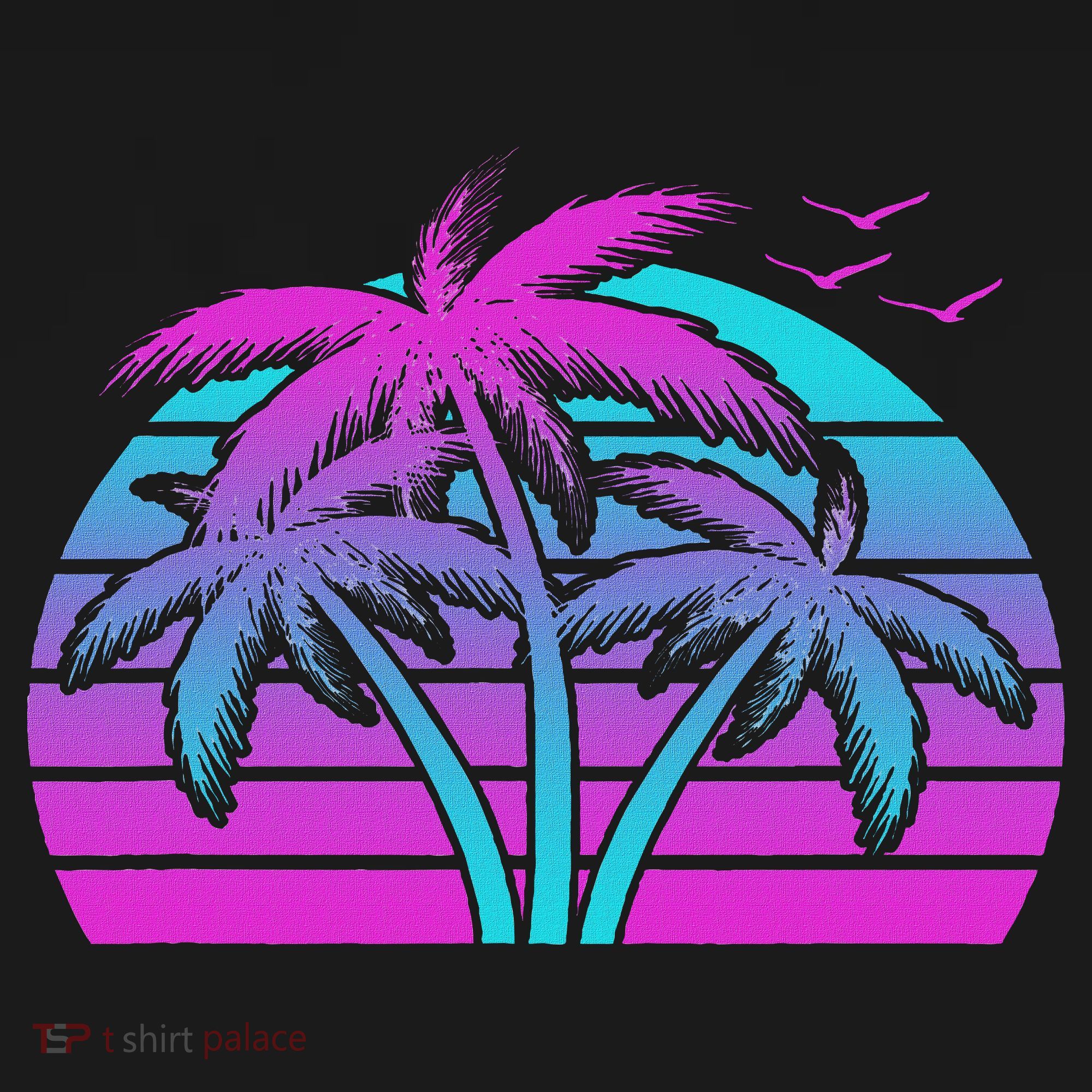 Tropical Vaporwave Hawaiian Palm Tree Hawaii Beach Edm  Kids Sweatshirt
