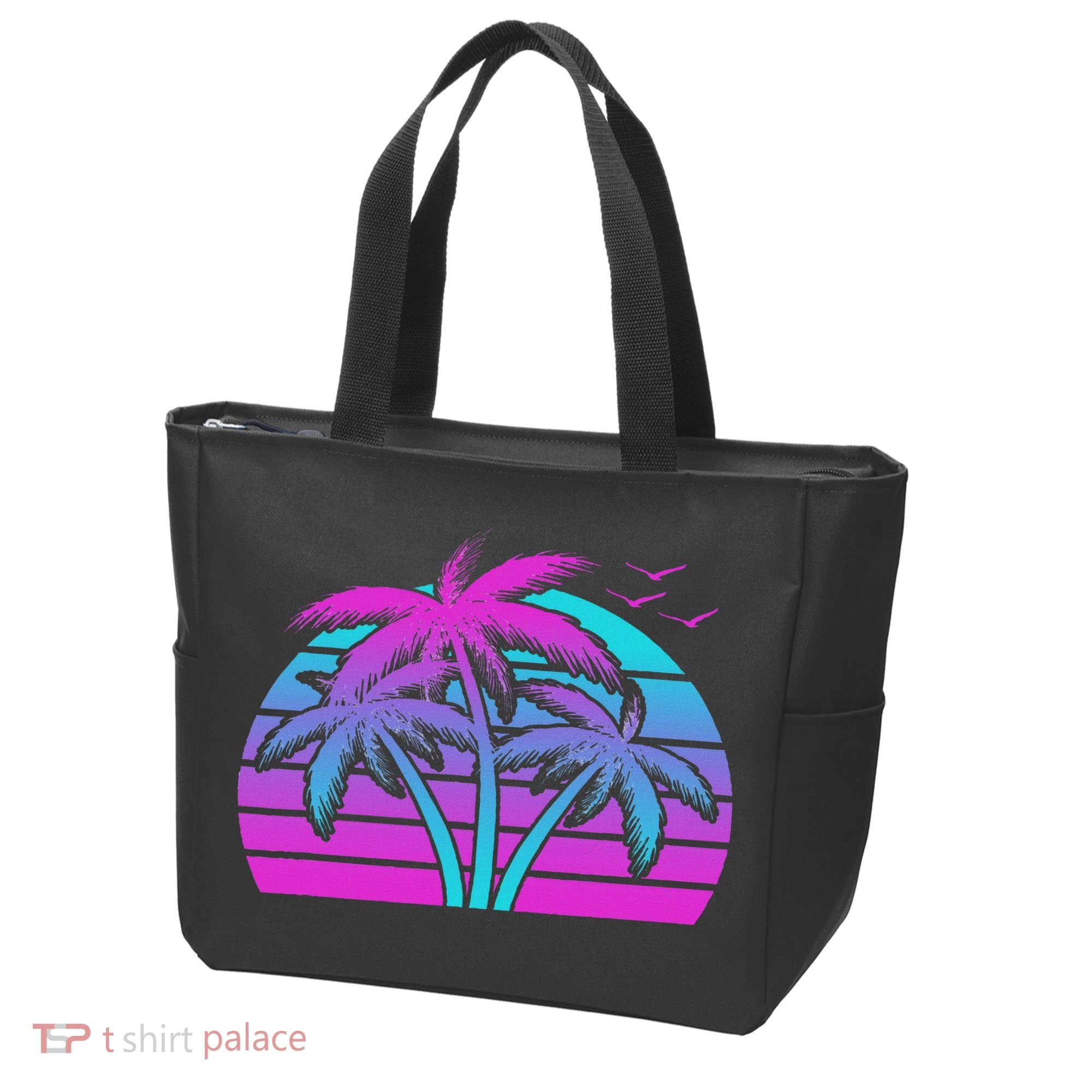 Tropical Vaporwave Hawaiian Palm Tree Hawaii Beach Edm  Tote Bag