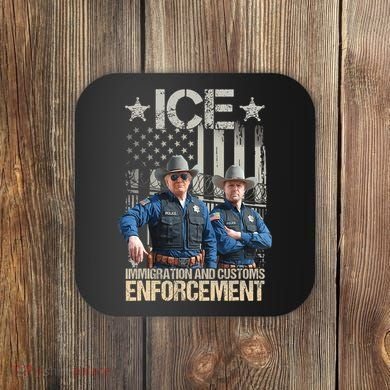 Trump Vance Ice Immigration And Customs Enforcement Coaster