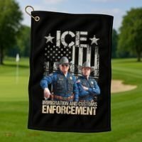 Trump Vance Ice Immigration And Customs Enforcement Golf Towel thumb 1