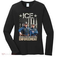 Trump Vance Ice Immigration And Customs Enforcement Women's Long Sleeve Shirt thumb 0
