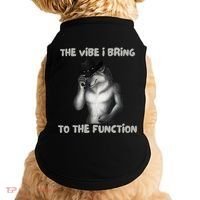 The Vibe I Bring To The Function Funny Wolf Meme Doggie Tank thumb 0