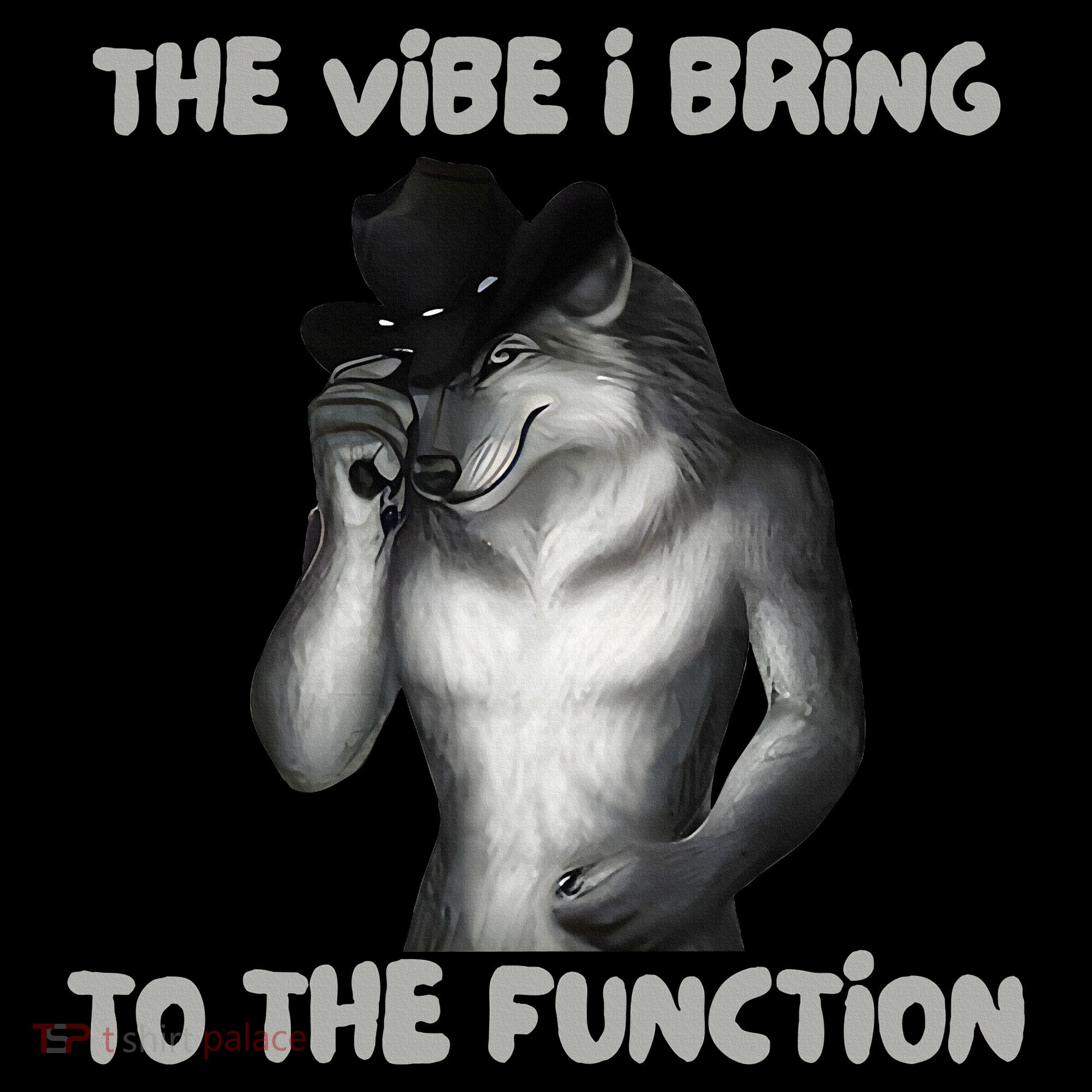 The Vibe I Bring To The Function Funny Wolf Meme Women's Hoodie