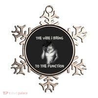 The Vibe I Bring To The Function Funny Wolf Meme Ornament thumb 0