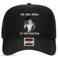 The Vibe I Bring To The Function Funny Wolf Meme Hat thumb 0