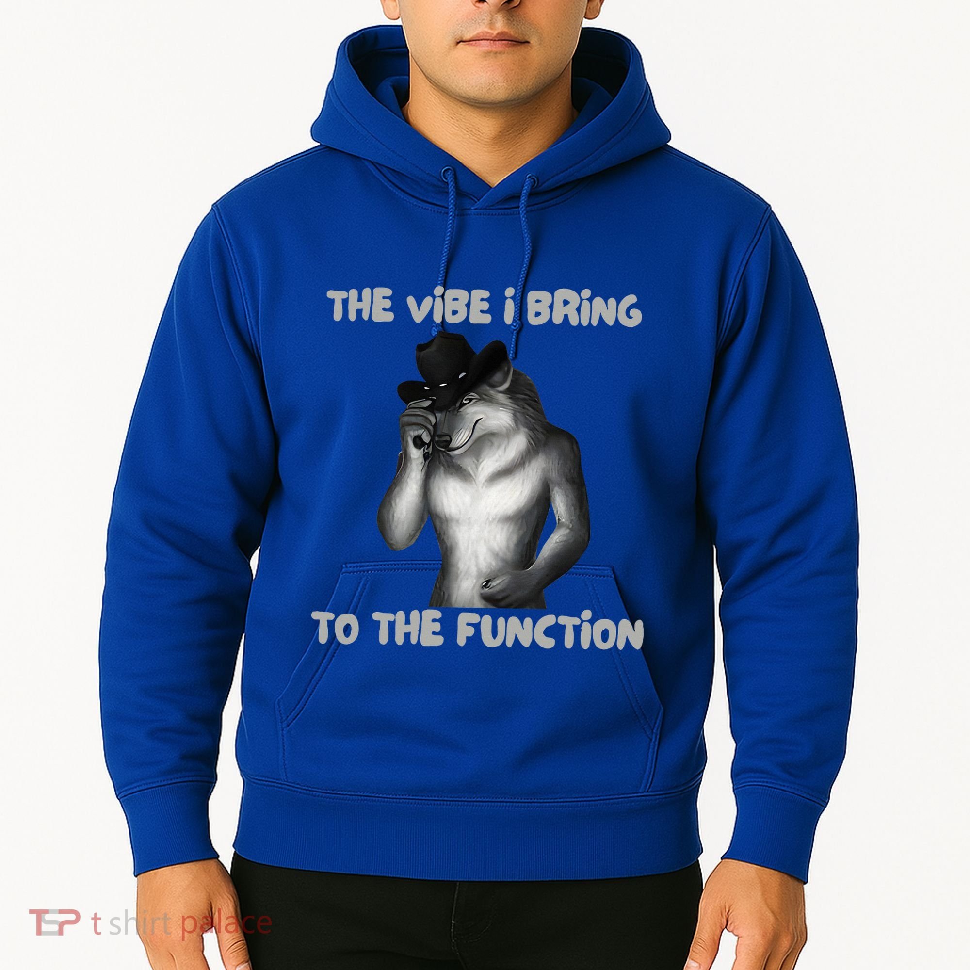 The Vibe I Bring To The Function Funny Wolf Meme Hoodie