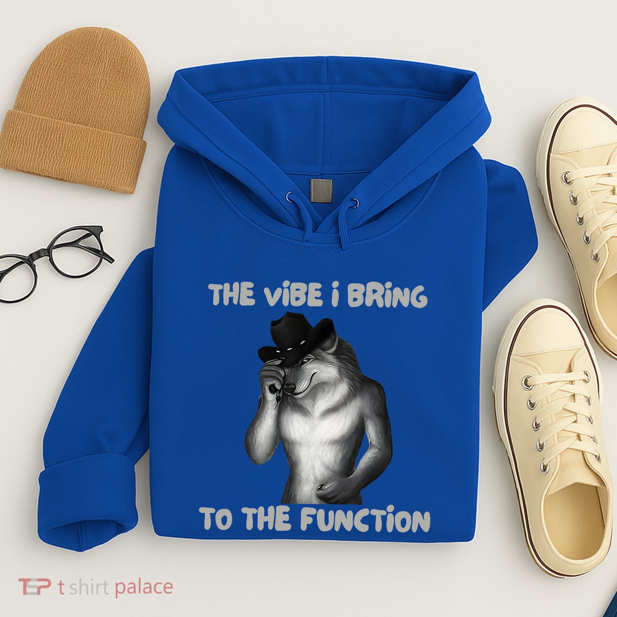 The Vibe I Bring To The Function Funny Wolf Meme Hoodie