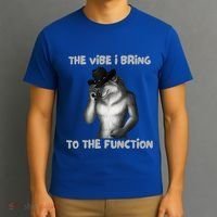 The Vibe I Bring To The Function Funny Wolf Meme T-Shirt thumb 3