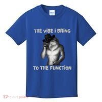 The Vibe I Bring To The Function Funny Wolf Meme Kids T-Shirt thumb 0