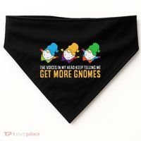 The Voices In My Head Keep Telling Me Get More Gnomes USA-Made Doggie Bandana thumb 0
