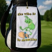 The Vibe Is In Shambles Golf Towel thumb 2
