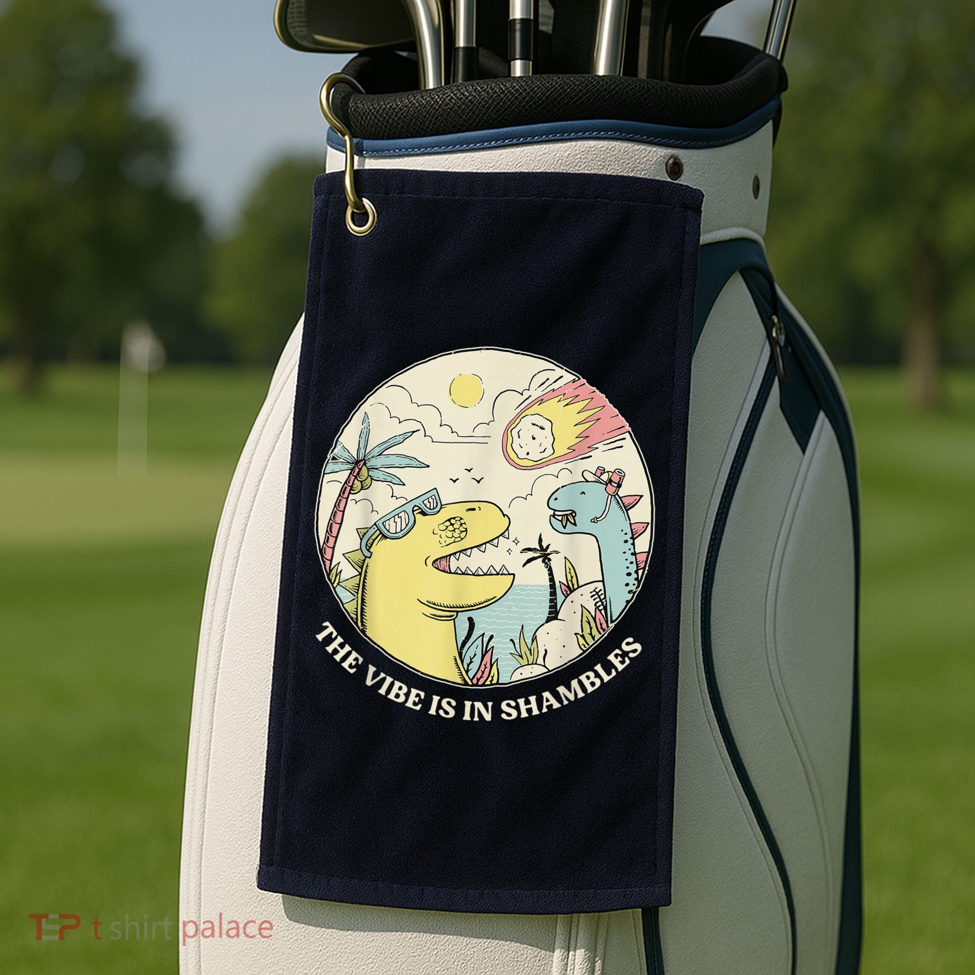 The Vibe Is In Shambles Golf Towel