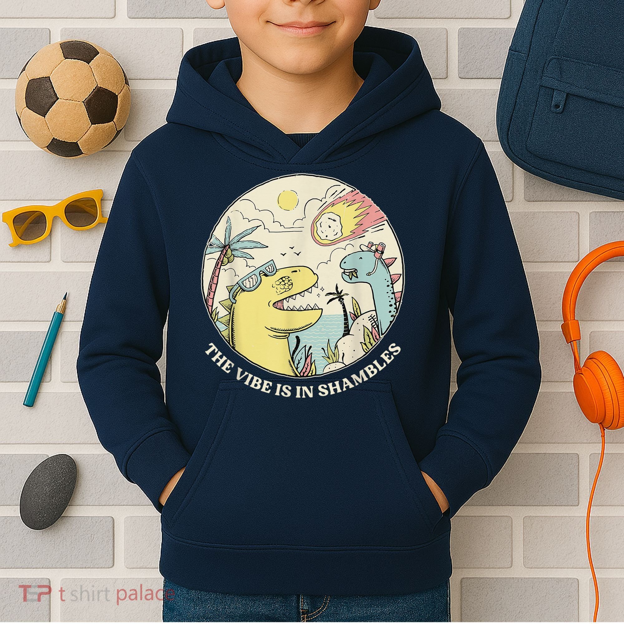 The Vibe Is In Shambles Kids Hoodie