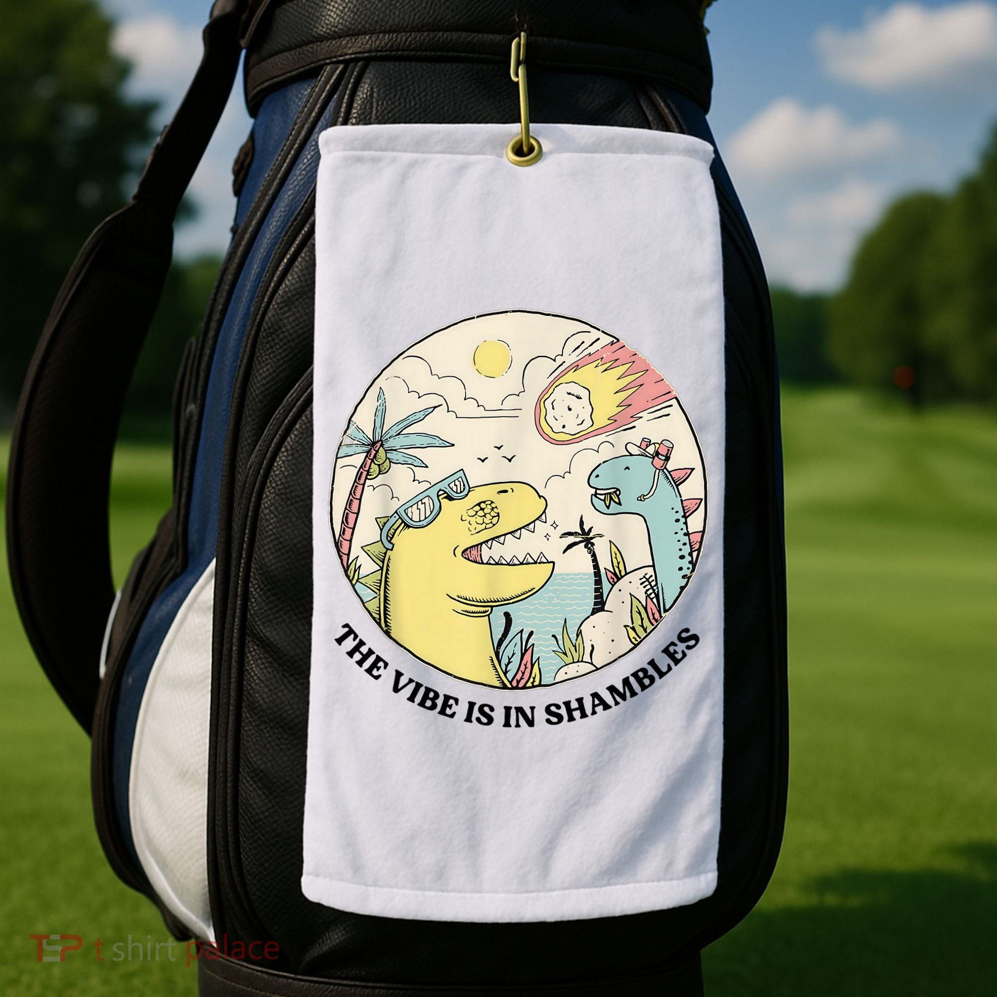 The Vibe Is In Shambles Golf Towel