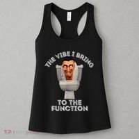 The Vibe I Bring To The Function Meme Skibid.I Toilet Meme Women's Tank Top thumb 3