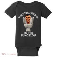 The Vibe I Bring To The Function Meme Skibid.I Toilet Meme Baby Bodysuit thumb 0