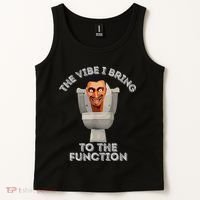 The Vibe I Bring To The Function Meme Skibid.I Toilet Meme Tank Top thumb 2