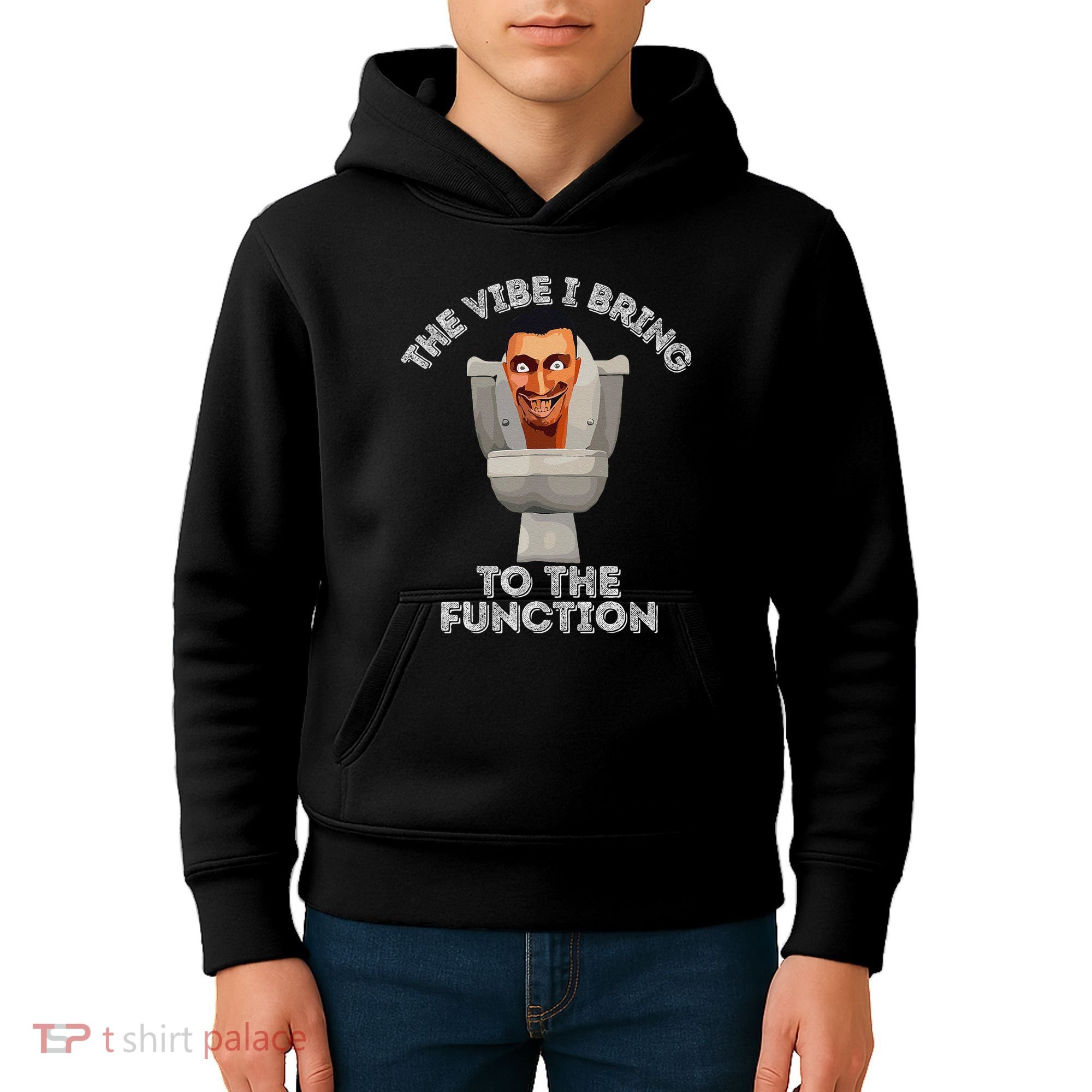 The Vibe I Bring To The Function Meme Skibid.I Toilet Meme Kids Hoodie