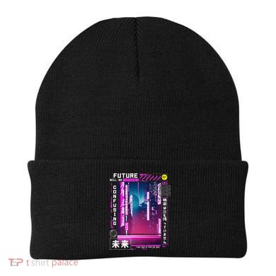 Tokyo Vaporwave In Japanese Retro Vibes Aesthetic Beanie