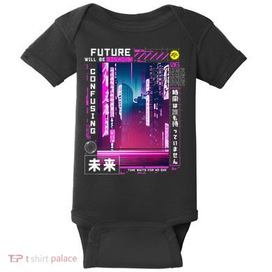Tokyo Vaporwave In Japanese Retro Vibes Aesthetic Baby Bodysuit