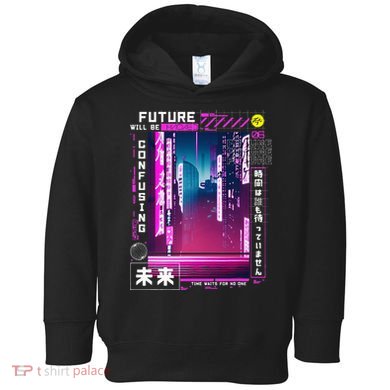 Tokyo Vaporwave In Japanese Retro Vibes Aesthetic Toddler Hoodie