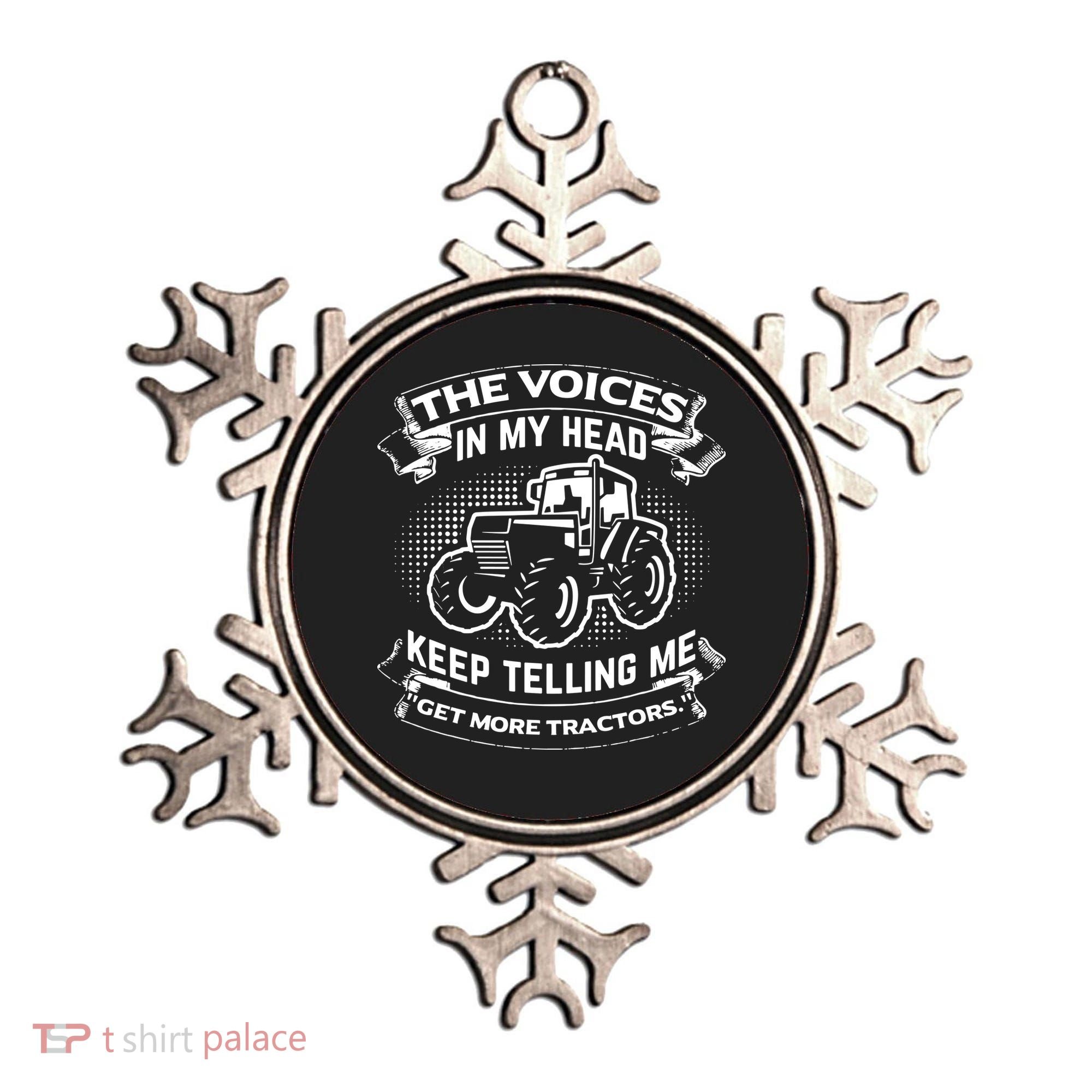 The Voices In My Head Keep Telling Me Tractors Farmer Ornament