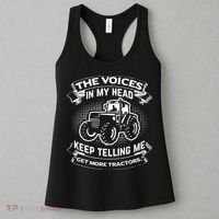 The Voices In My Head Keep Telling Me Tractors Farmer Women's Tank Top thumb 3