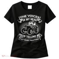 The Voices In My Head Keep Telling Me Tractors Farmer Women's T-Shirt thumb 0