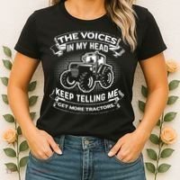 The Voices In My Head Keep Telling Me Tractors Farmer Women's T-Shirt thumb 2