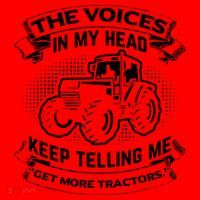 The Voices In My Head Keep Telling Me Tractors Farmer Santa Hat thumb 1