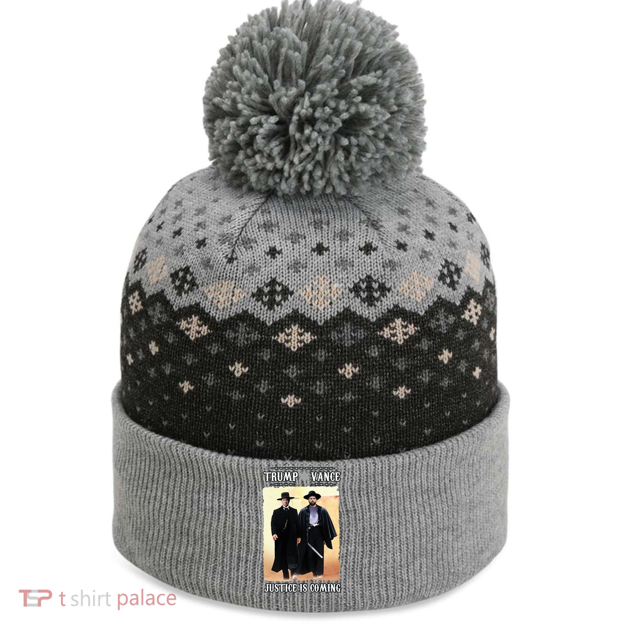 Trump Vance Justice Is Coming The Baniff Cuffed Pom Beanie