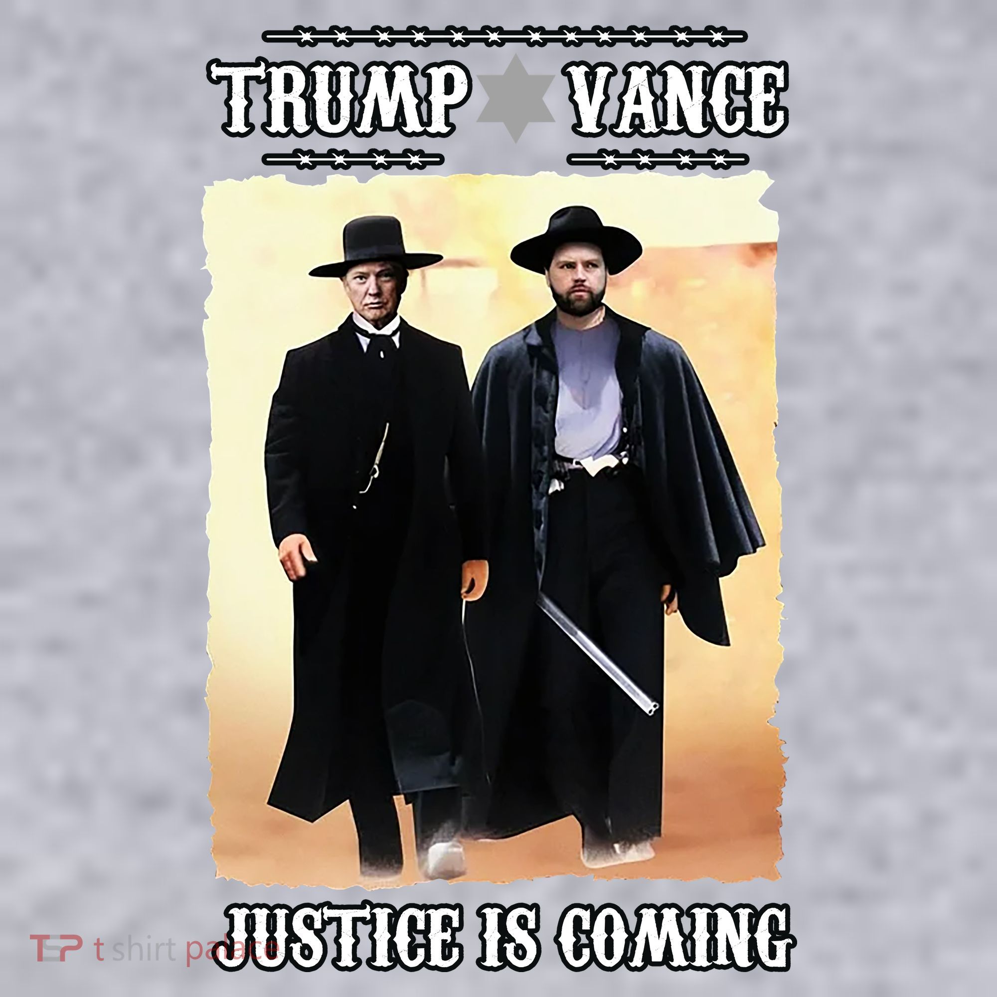 Trump Vance Justice Is Coming Women's Racerback Cropped Tank