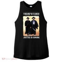 Trump Vance Justice Is Coming Ladies PosiCharge Tri-Blend Wicking Tank thumb 0
