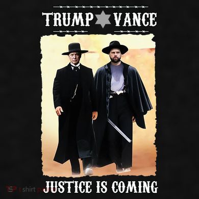 Trump Vance Justice Is Coming Ladies PosiCharge Tri-Blend Wicking Tank