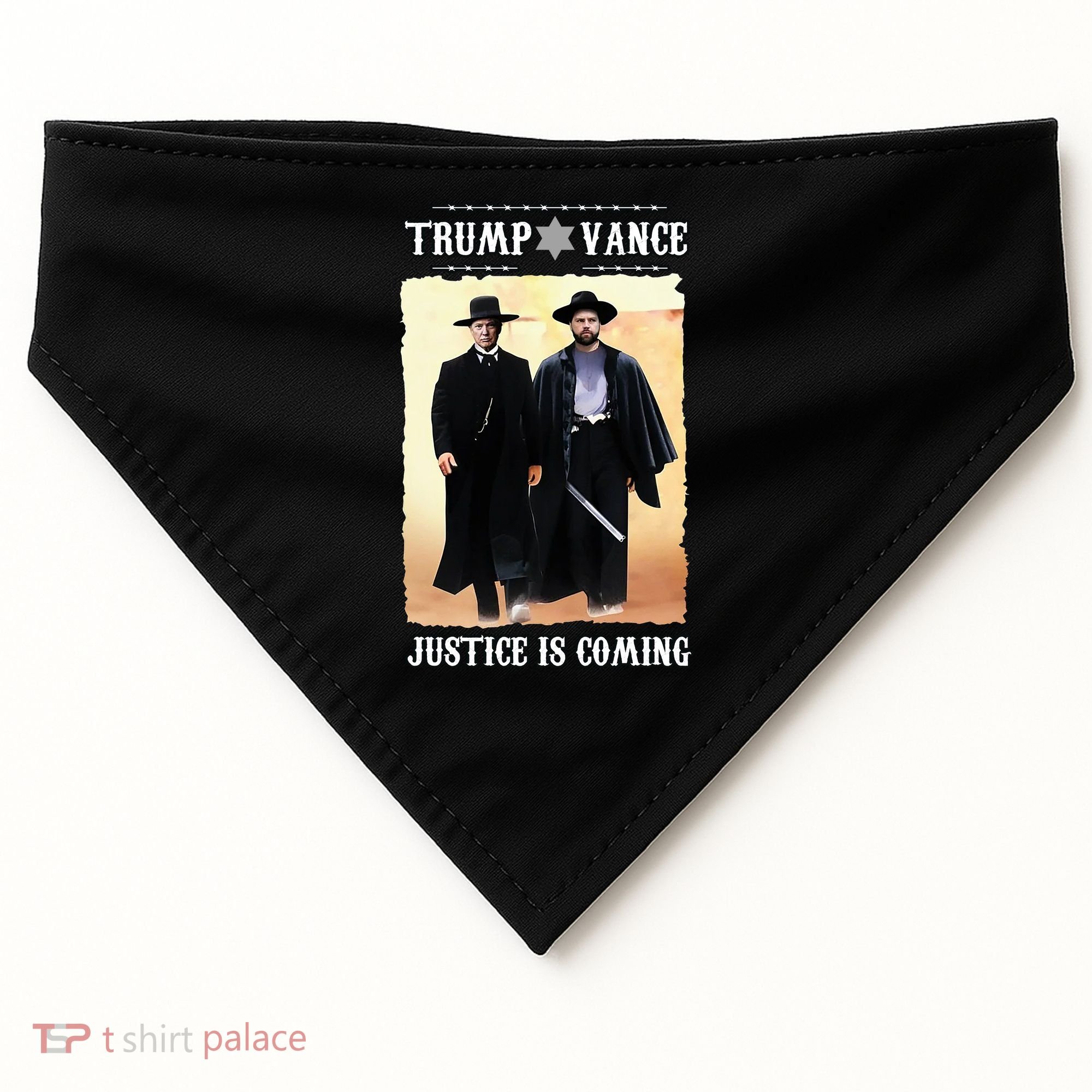 Trump Vance Justice Is Coming USA-Made Doggie Bandana