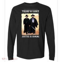 Trump Vance Justice Is Coming Comfort Colors Heavyweight Long Sleeve T-Shirt thumb 0
