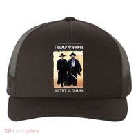 Trump Vance Justice Is Coming Yupoong Adult 5-Panel Trucker Hat thumb 0