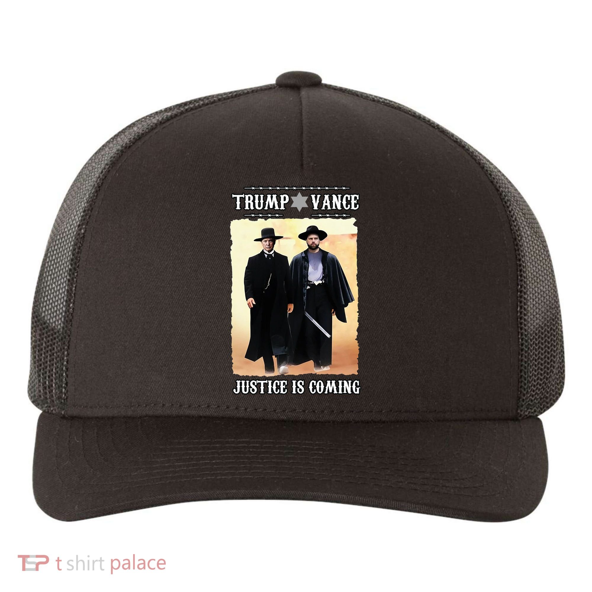 Trump Vance Justice Is Coming Yupoong Adult 5-Panel Trucker Hat