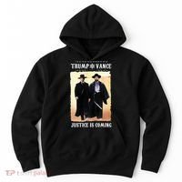 Trump Vance Justice Is Coming Hoodie thumb 0