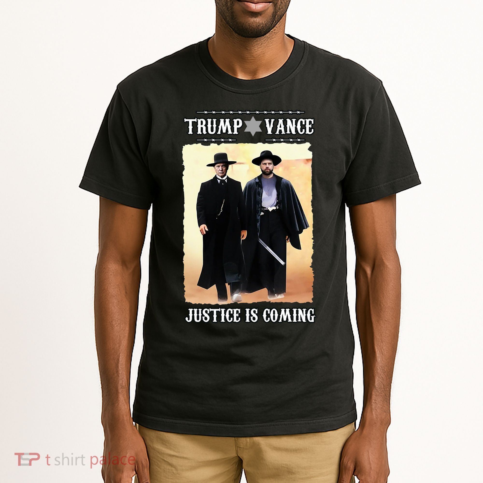 Trump Vance Justice Is Coming Tall T-Shirt