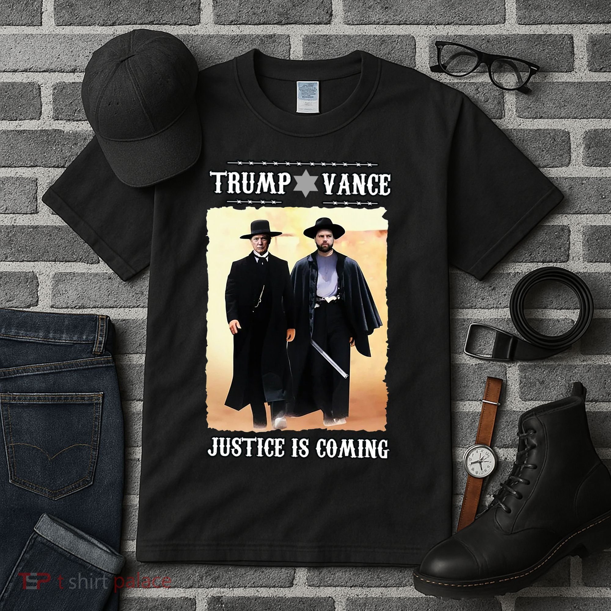 Trump Vance Justice Is Coming Tall T-Shirt