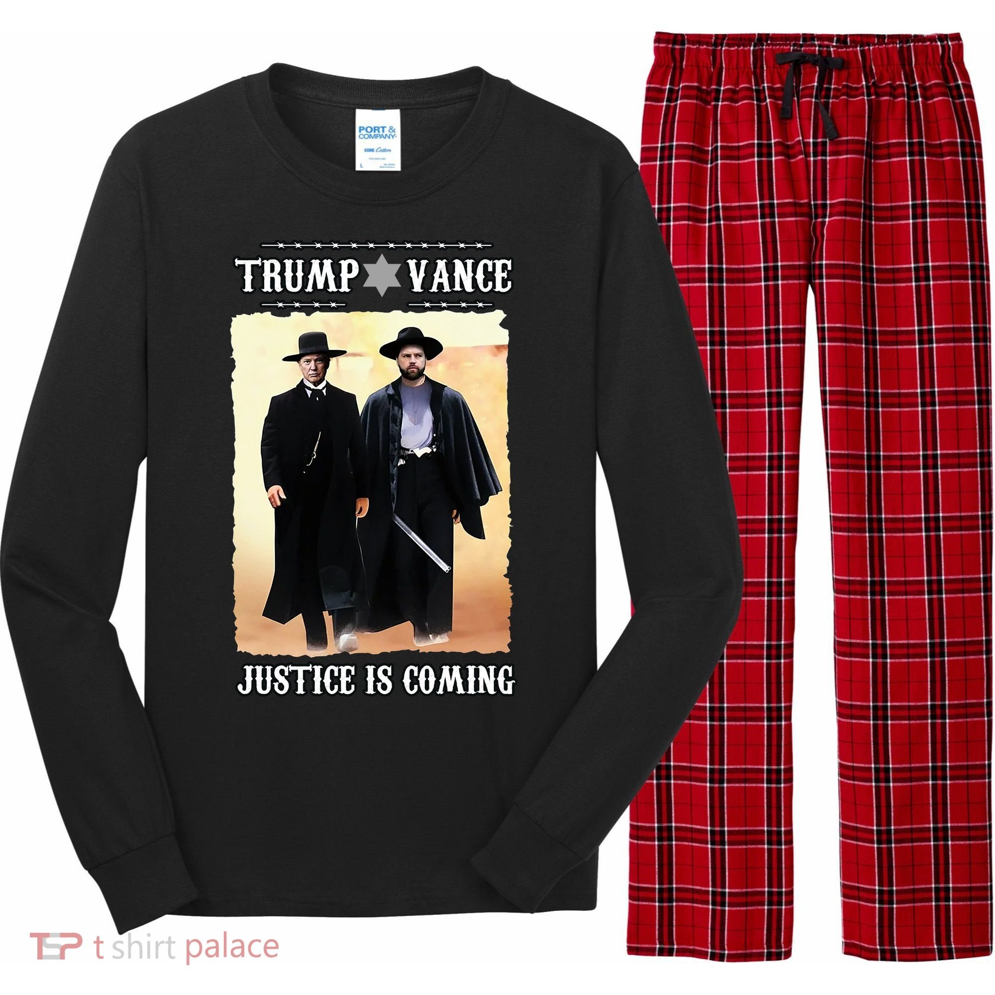 Trump Vance Justice Is Coming Long Sleeve Pajama Set