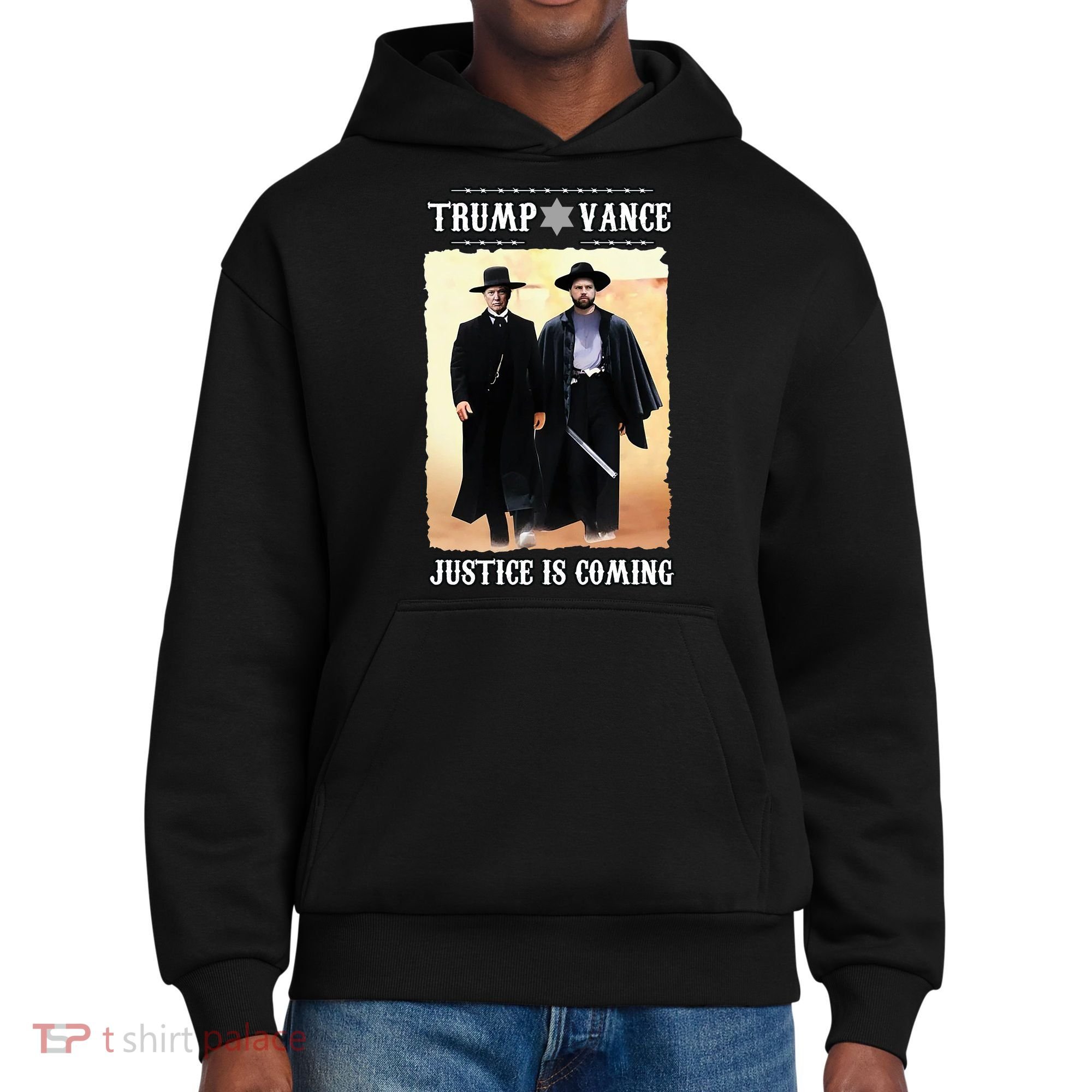 Trump Vance Justice Is Coming District V.I.T. Heavyweight Hoodie
