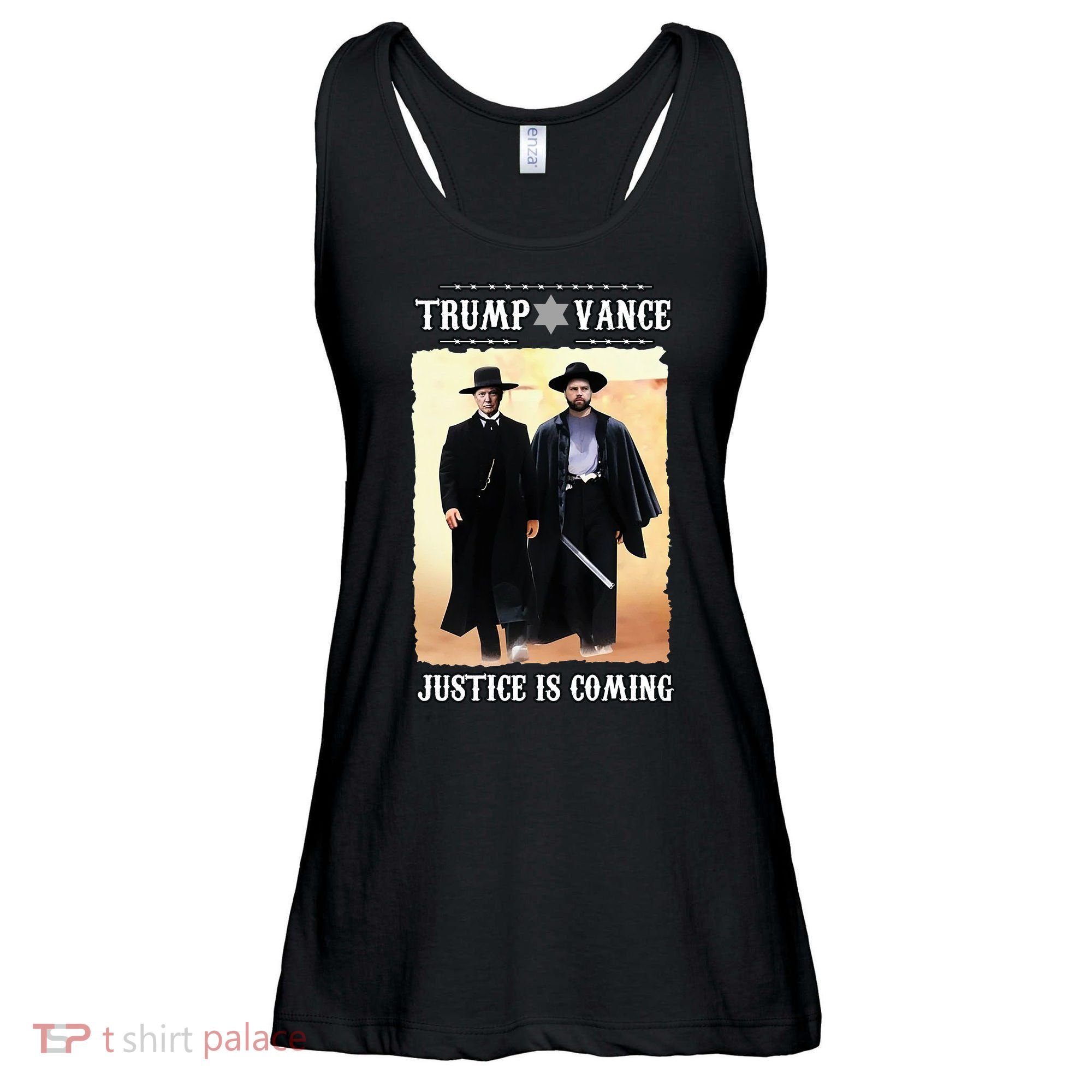 Trump Vance Justice Is Coming Ladies Essential Flowy Tank
