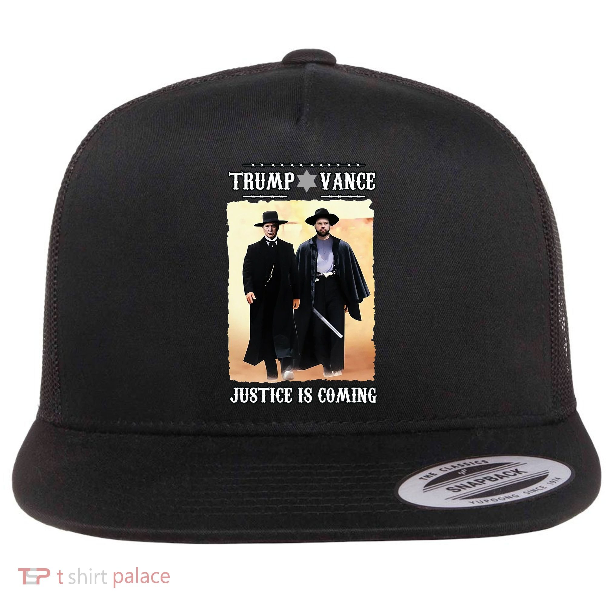Trump Vance Justice Is Coming Flat Bill Trucker Hat