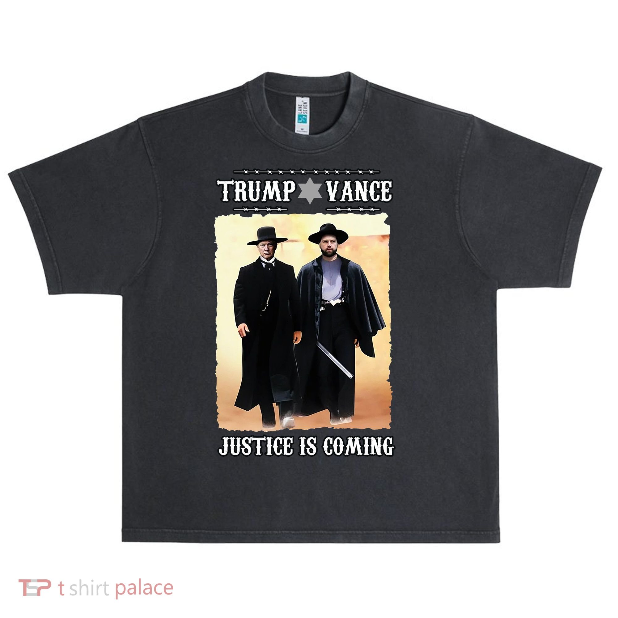 Trump Vance Justice Is Coming Urban Oversized Heavyweight T-Shirt